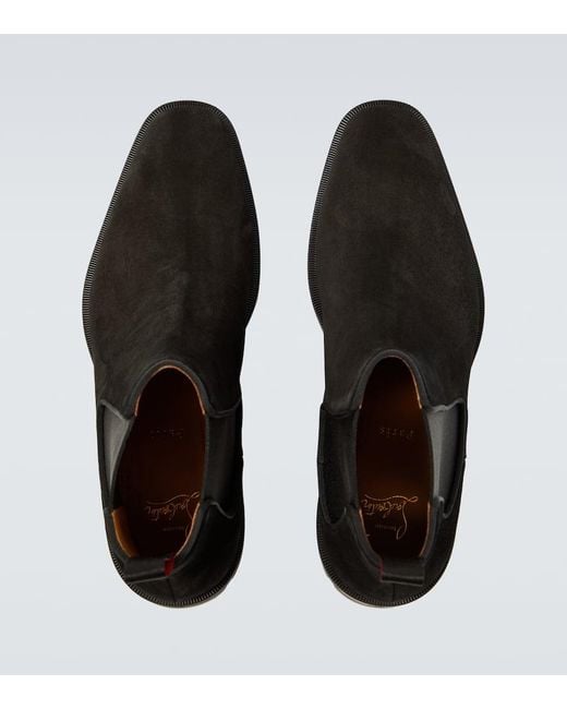Bottines Chelsea Alpinosol En Daim Christian Louboutin pour homme en coloris Black