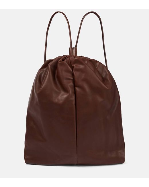 The Row Brown Leather Backpack