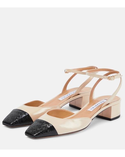 Aquazzura Metallic French Flirt 35 Leather Pump