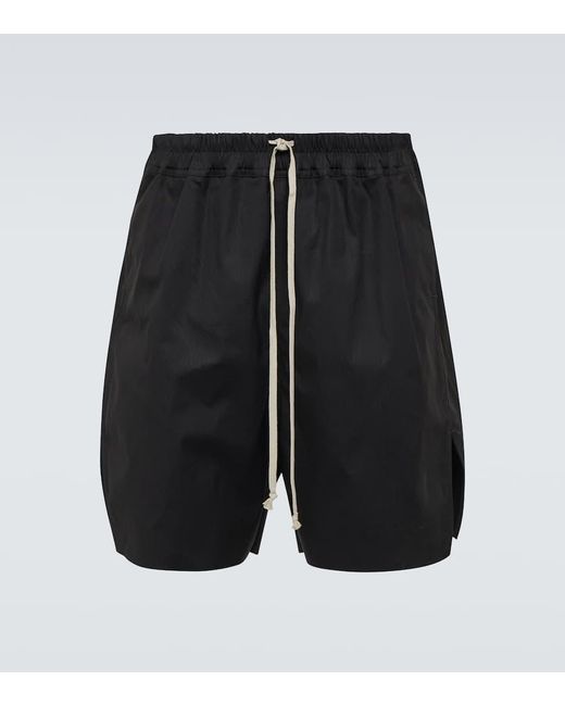 Shorts in misto cotone di Rick Owens in Black da Uomo