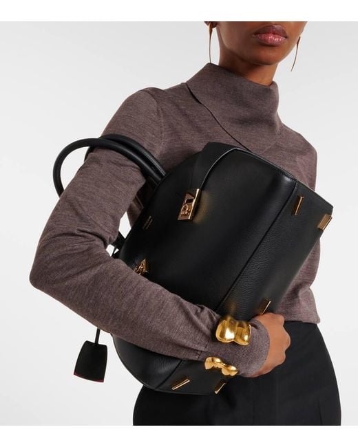 Ferragamo Black Tote Bag Hug Aus Leder