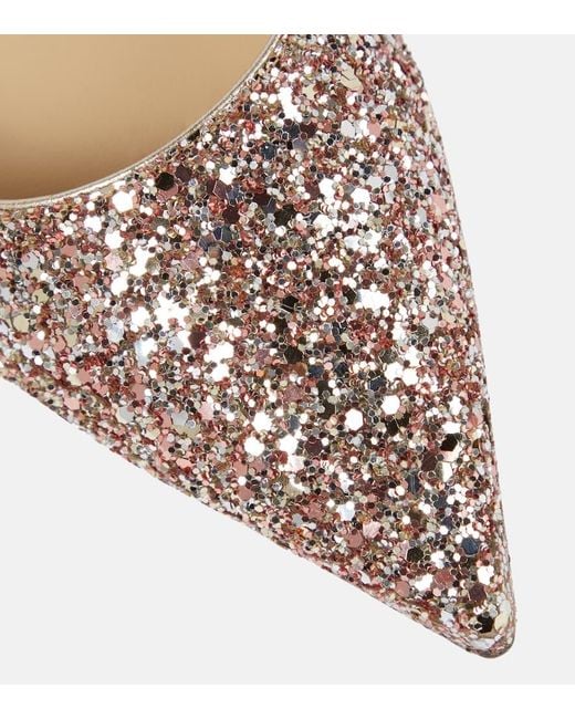Bailarinas Love con glitter Jimmy Choo de color Brown