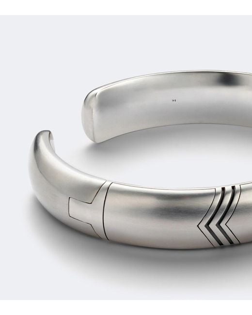 David Yurman White Chevron Bold Sterling Cuff Bracelet for men