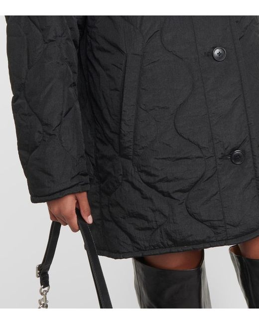 Isabel Marant Black Nesma Quilted Parka