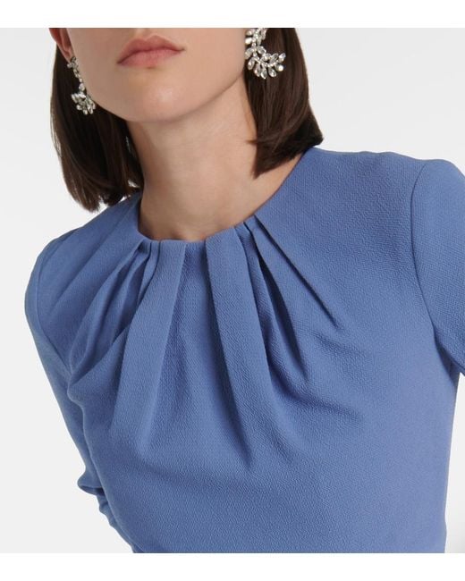 Emilia Wickstead Blue Belgium Dress - Women's - Polyester/elastane