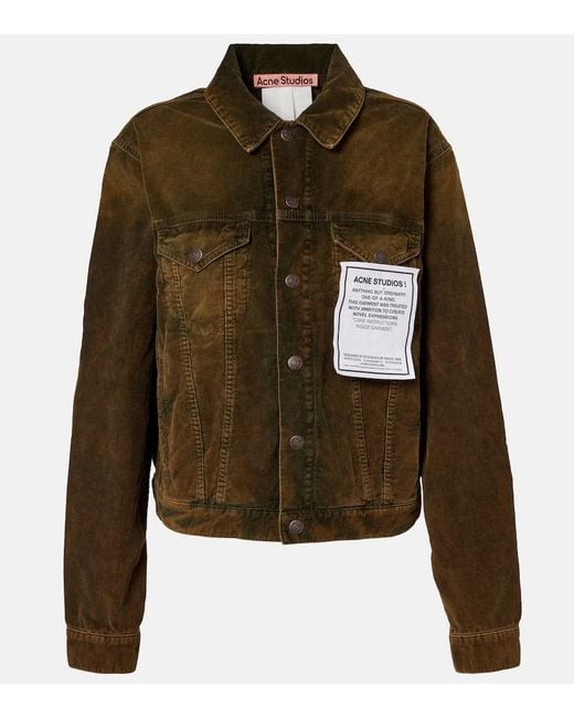 Acne Green Cotton Corduroy Jacket