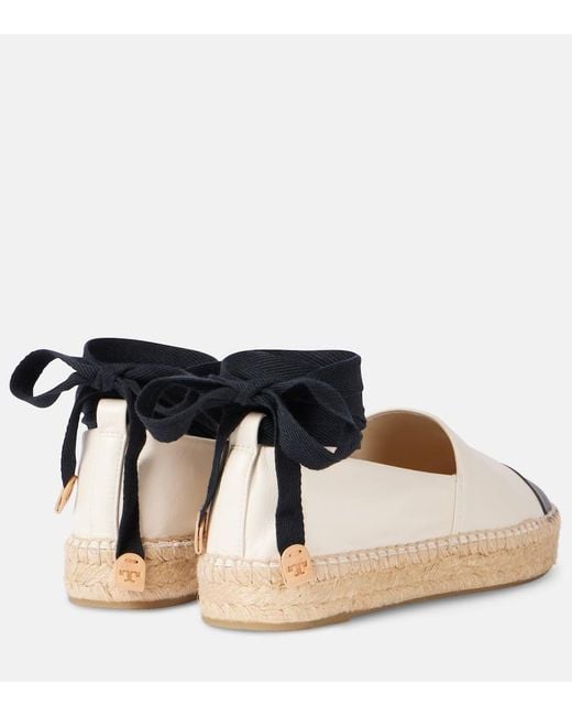 Tory Burch Black Espadrilles Aus Leder