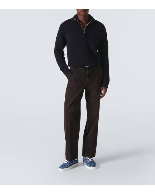 Christian Louboutin Blue Louis Denim High-Top Sneakers for men