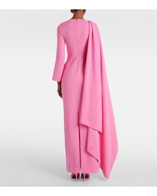 Solace London Pink Lydia Draped Gown