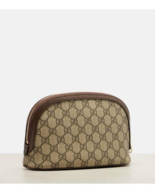 Gucci Green Ophidia Small Leather-Trimmed Makeup Bag