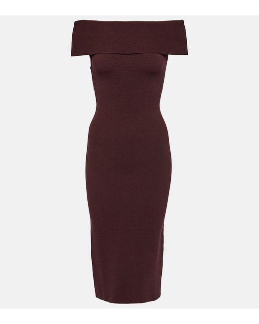 Abito Midi Marceau Con Scollo Bardot di Altuzarra in Purple
