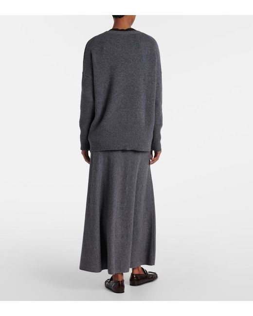 Lisa Yang Gray Mila Cashmere Sweater