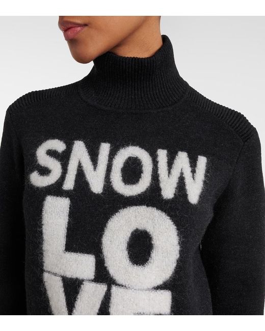 Toni Sailer Black Vanessa Intarsia Wool Sweater