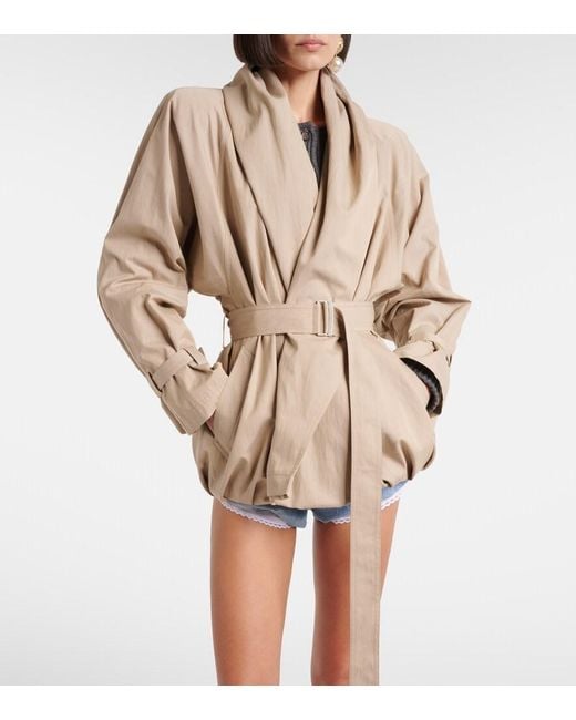 Magda Butrym Natural Draped Cotton Jacket