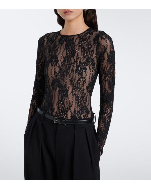 Zimmermann Black Lace Bodysuit