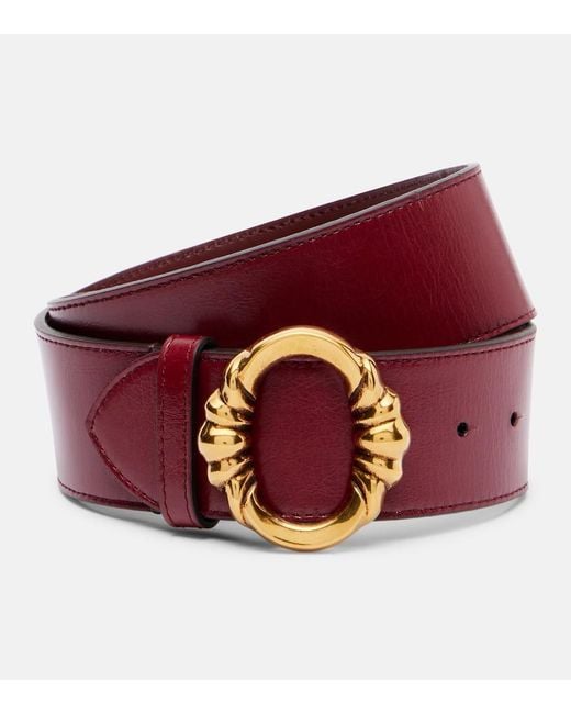 Etro Red Leather Belt