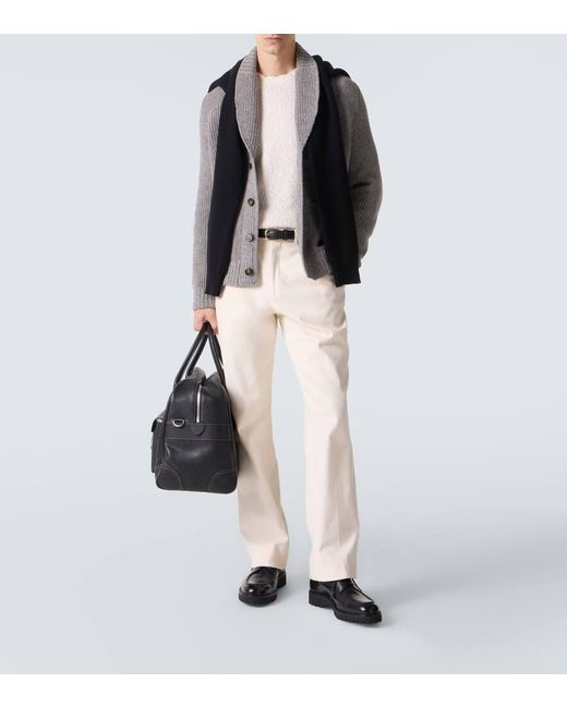 John Lobb Black Tide Leather Boat Shoes for men