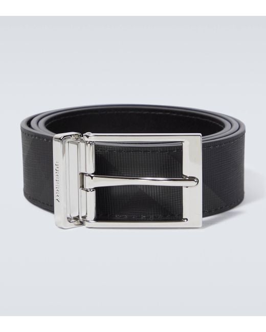 Burberry Black Faux Leather Belt for men