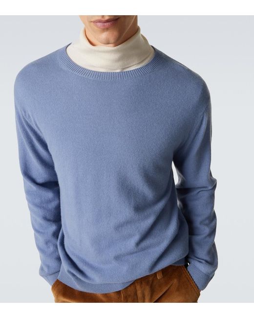 LeKasha Blue Colmar Cashmere Sweater for men