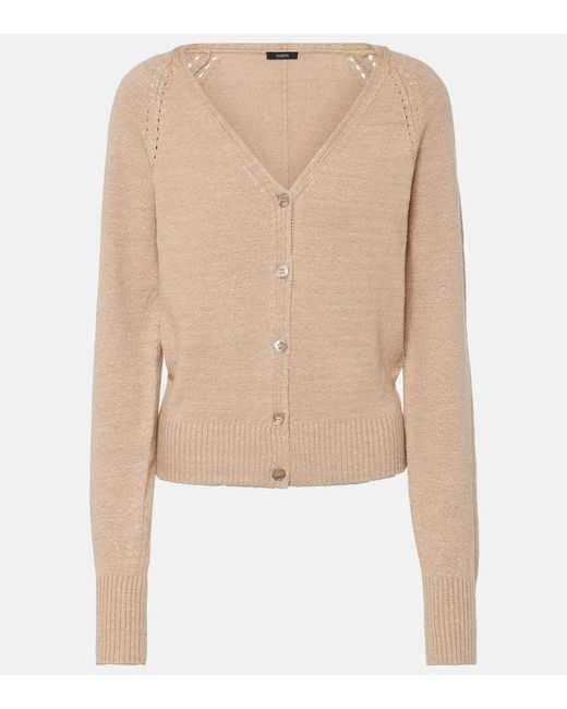 Joseph Natural Linen-Blend Cardigan