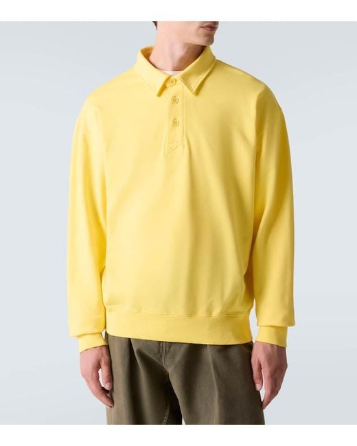 J.W. Anderson Polohemd Aus Baumwoll-Jersey in Yellow für Herren