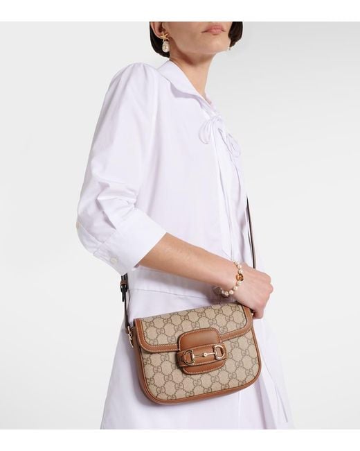 Gucci Brown Horsebit 1955 Small Shoulder Bag