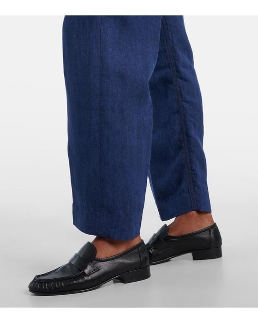 Citizens of Humanity Blue X Argent Ayla Mid-Rise Wide-Leg Jeans