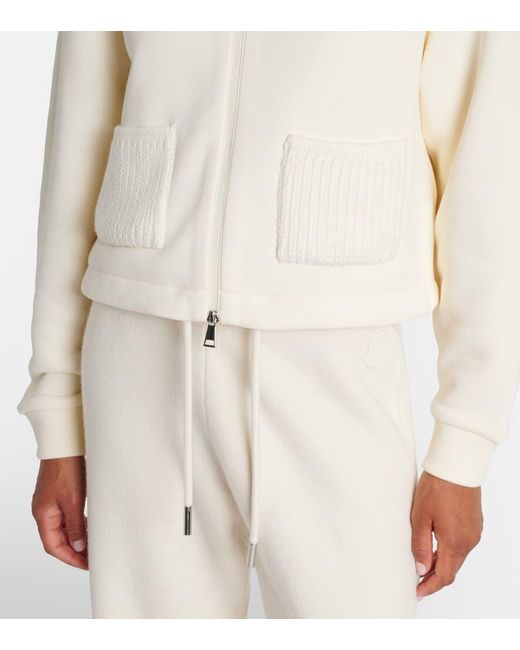 Moncler Natural Jacke Aus Einem Baumwollgemisch