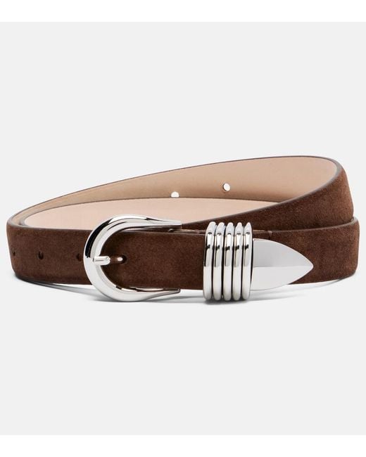 DEHANCHE Brown Hollyhock Suede Belt