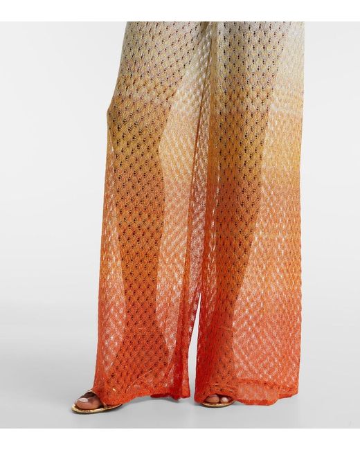 Missoni White Open-Knit Lame Jumpsuit
