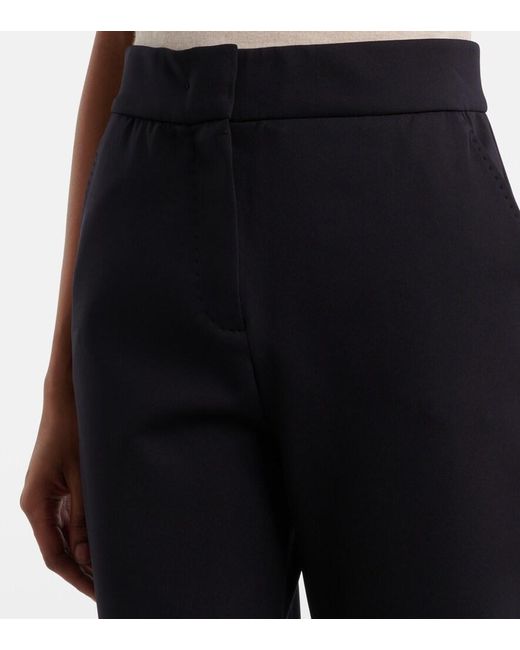 Max Mara Blue Orlando Cropped Straight Pants