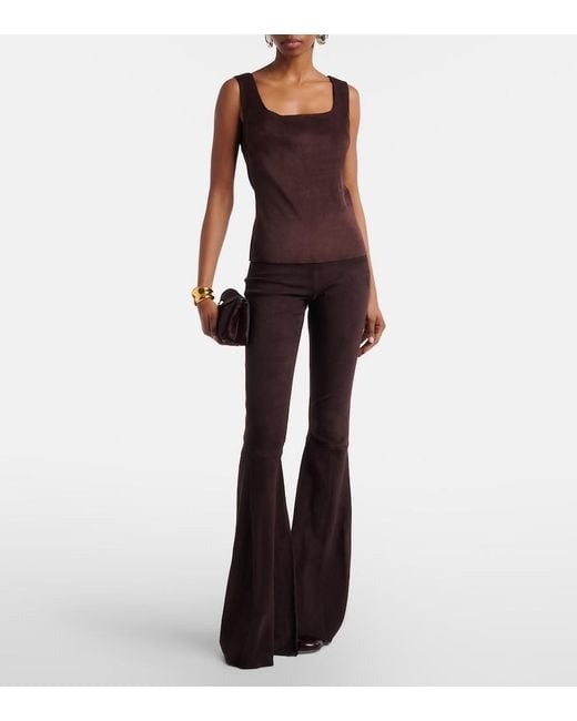Stouls Brown Edie Suede Tank Top