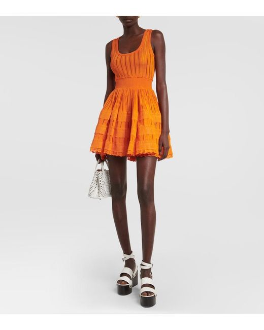 Alaïa Orange Crinoline Minidress