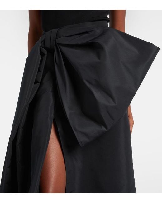 Givenchy Black Maxirock Aus Taft