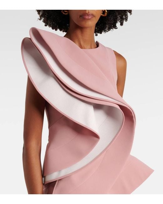 Abito Lungo Fateful Con Volant di Maticevski in Pink