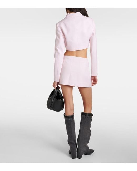 Coperni Pink Virgin Wool Miniskirt