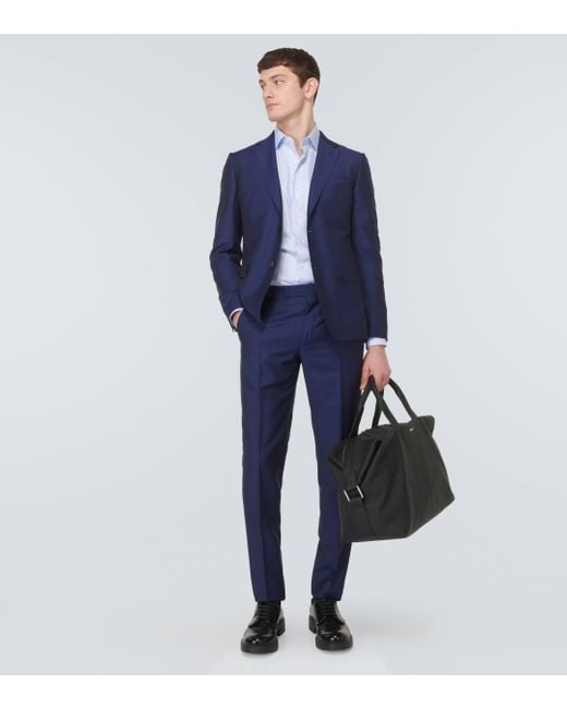 Sac de voyage Raglan en cuir Zegna pour homme en coloris Black