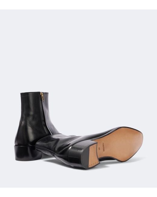 Tom Ford Black Vincent Leather Ankle Boots for men