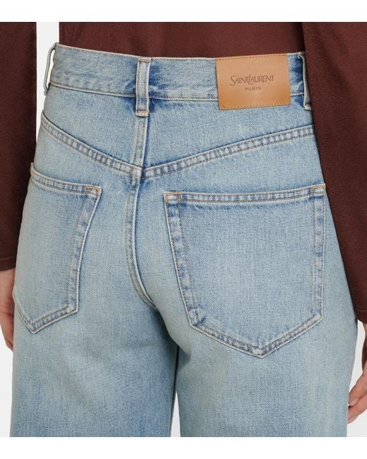 Saint Laurent Blue Neo '90S Wide-Leg Jeans