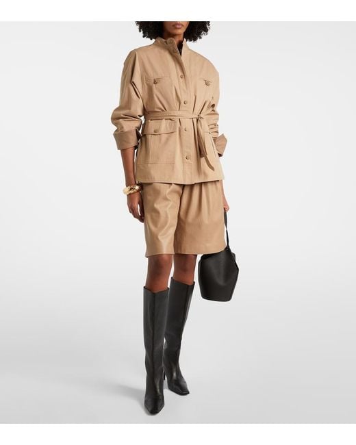 Yves Salomon Natural Belted Cotton Jacket