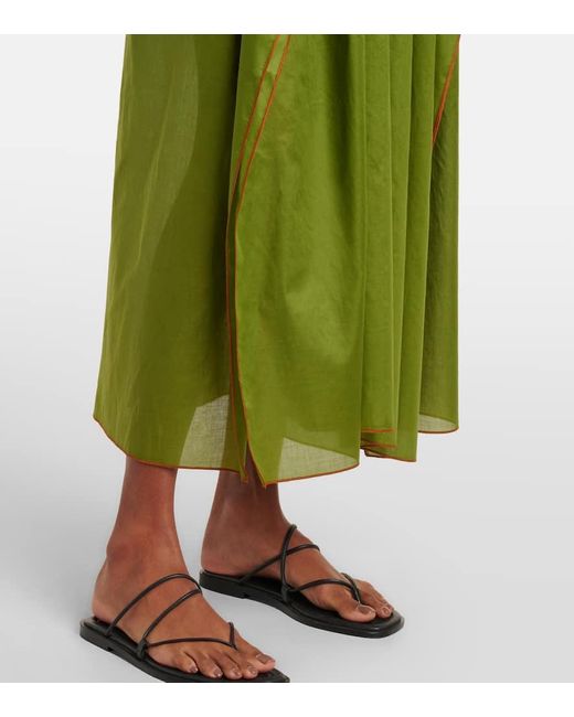 Eres Green Kaftan Voilier Aus Baumwolle