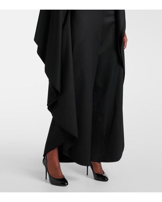 Alaïa Black Open-Back Wool Grain De Poudre Jumpsuit