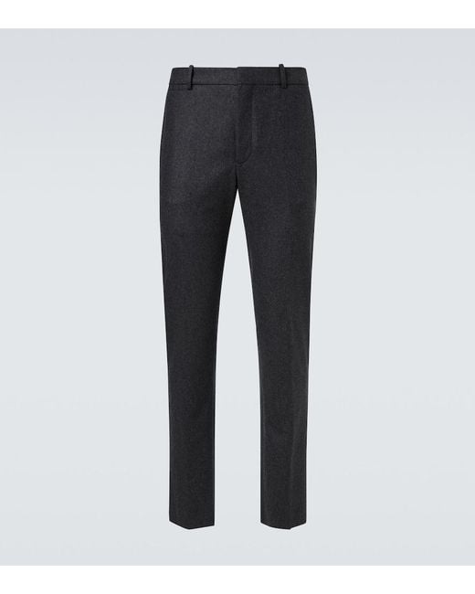 Tod's Blue Virgin Wool Straight Pants for men