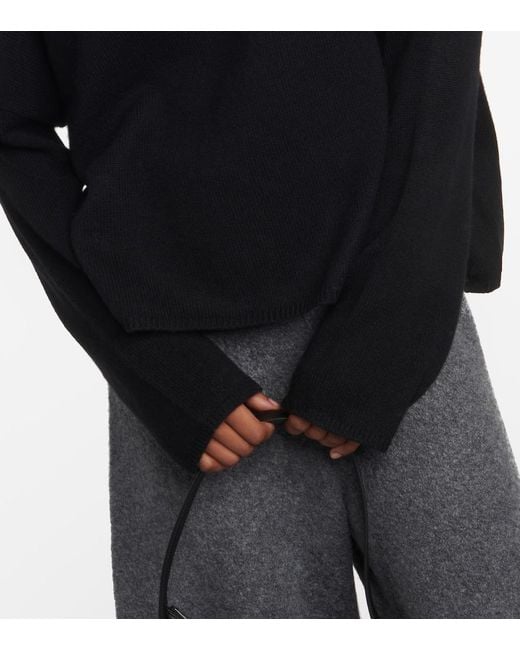 Lisa Yang Black Sandy Cashmere Mockneck Sweater