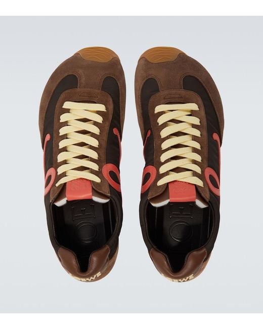 Loewe Brown Apos;S Ballet Runner 2.0 Nylon & Calfskin Sneakers for men