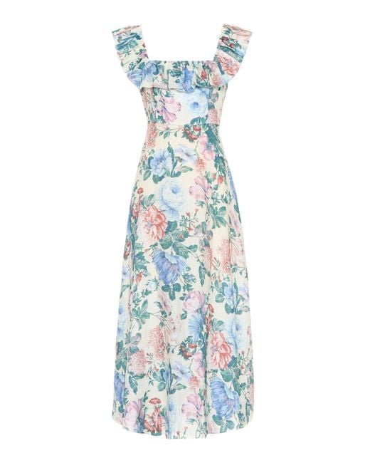 zimmermann verity floral linen dress
