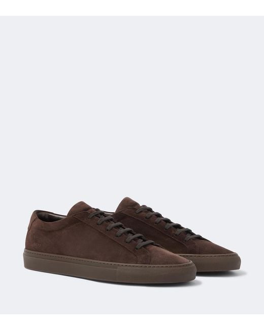 Common Projects Brown Achilles Suede Sneakers for men
