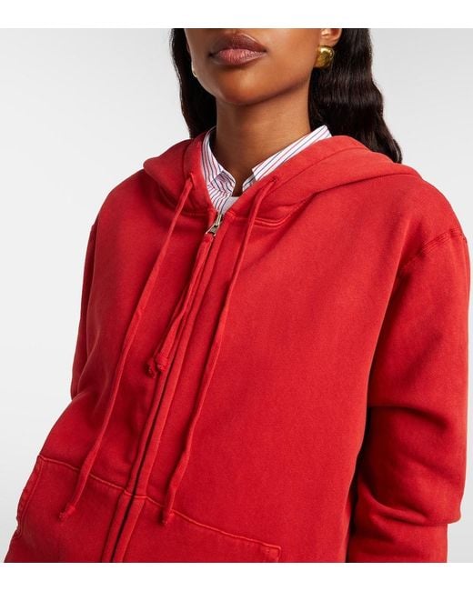 Nili Lotan Red Callie Cotton Hoodie