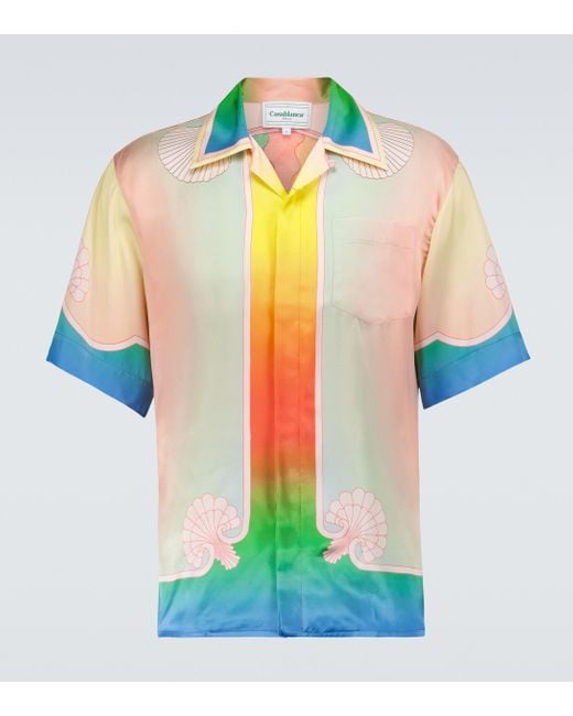 CASABLANCA Multicolor Lucid Dreams Printed Silk Shirt for men