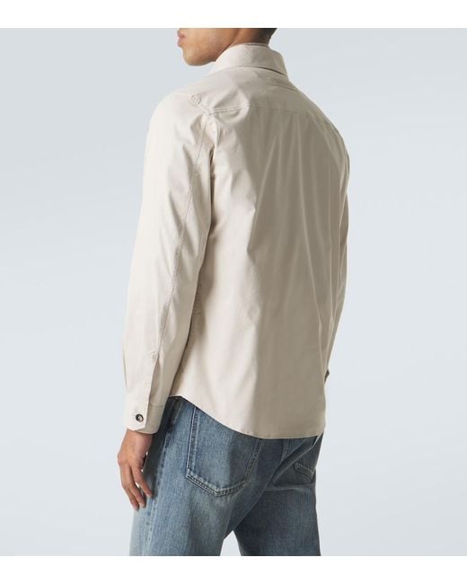 Zegna Natural Cotton-Blend Overshirt for men